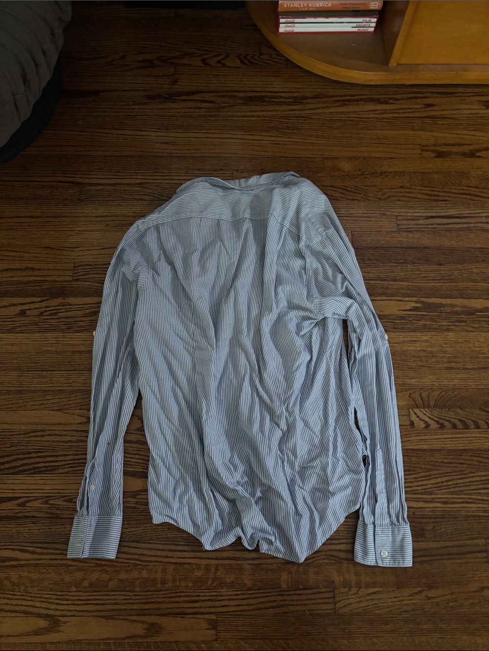 John Varvatos Light Blue Striped Dress Shirt - Picture 3 of 3
